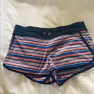 Athleta swim shorts in multicolor stripe size M